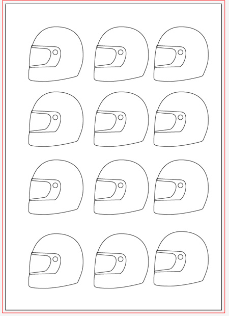 複製して印刷 - 2013シーズンF1ドライバーのヘルメットアイコン作ってる（2日目）