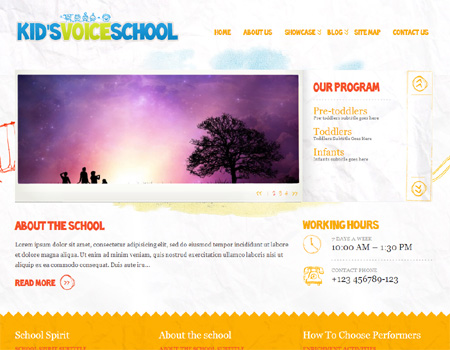 kids-voice-school - 教育関連のWordPressテーマいろいろ