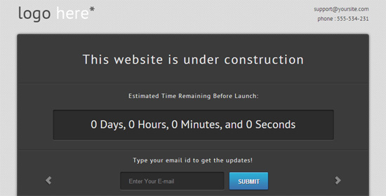 Free Site Under Construction Template