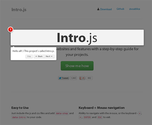 Intro.jsを使うとこうなる - 簡単にWebサイトツアーが作れるスクリプト「Intro.js」