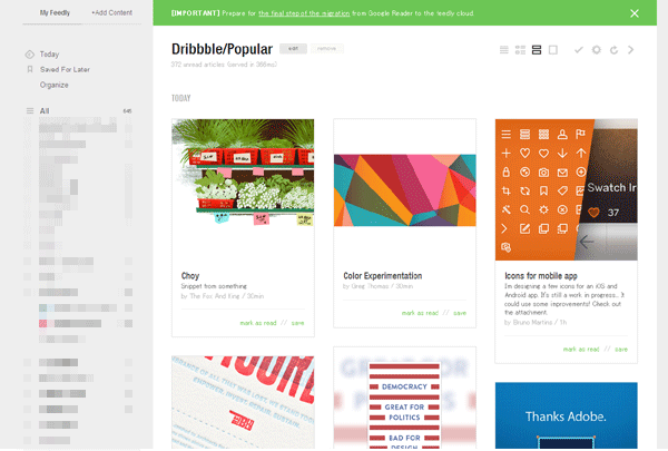 Feedlyの表示形式「Cards View」 - GoogleリーダーからFeedlyに乗り換えたので、その方法と感想