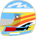 フェルナンド・アロンソのヘルメットアイコン - 2013シーズンF1ドライバーのヘルメットアイコン作った　その1