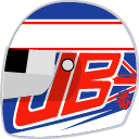 ジェンソン・バトンのヘルメットアイコン - 2013シーズンF1ドライバーのヘルメットアイコン作った　その2