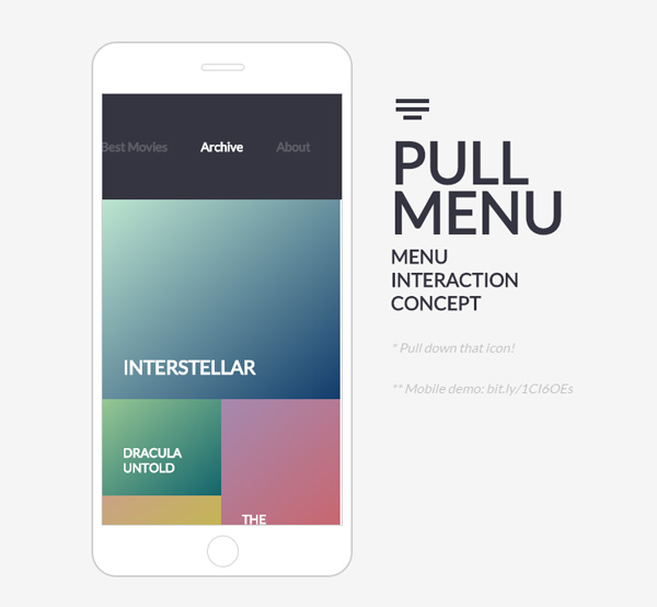 PULL MENU - レスポンシブデザインのナビゲーションアイデアいろいろ